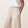 Pantalones bombachos a rayas 100 % lino Pantalones bombachos a rayas 100 % lino