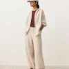 Pantalones bombachos a rayas 100 % lino Pantalones bombachos a rayas 100 % lino