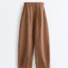 Pantalones bombachos a rayas 100 % lino Pantalones bombachos a rayas 100 % lino