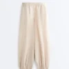 Pantalones bombachos a rayas 100 % lino Pantalones bombachos a rayas 100 % lino