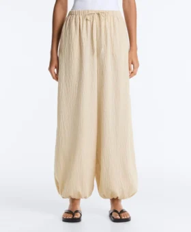 Pantalones bombachos a rayas de mezcla de modal