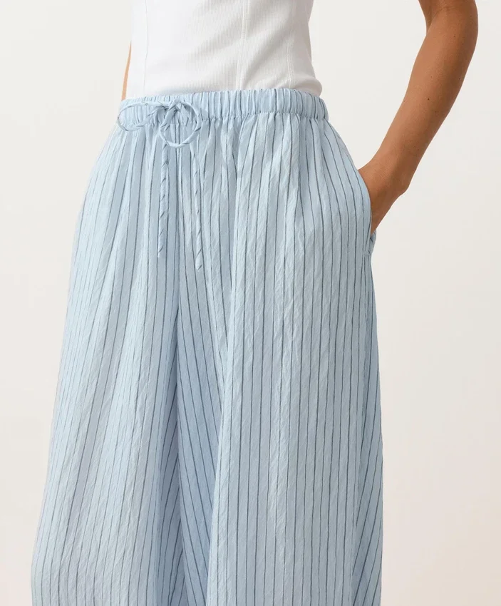 Pantalones bombachos a rayas de mezcla de modal Pantalones bombachos a rayas de mezcla de modal