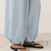 Pantalones bombachos a rayas de mezcla de modal Pantalones bombachos a rayas de mezcla de modal