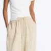 Pantalones bombachos a rayas de mezcla de modal Pantalones bombachos a rayas de mezcla de modal