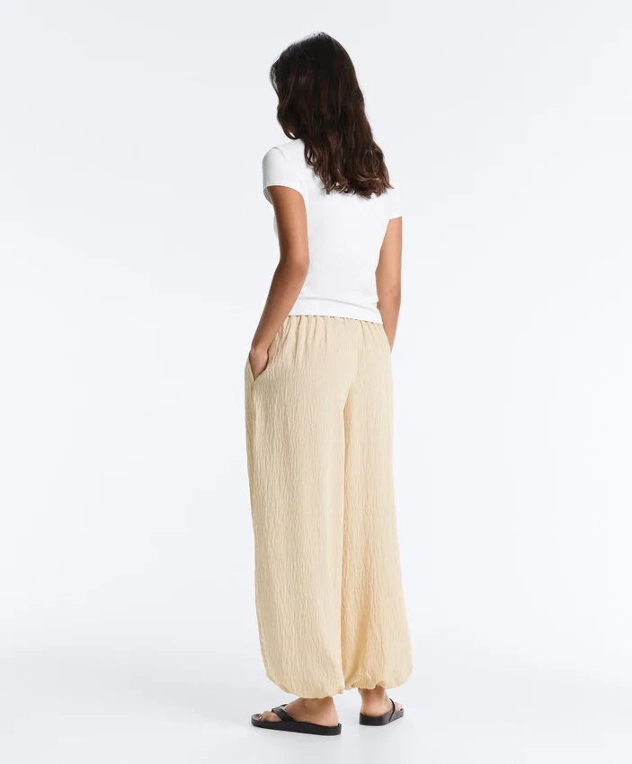 Pantalones bombachos a rayas de mezcla de modal Pantalones bombachos a rayas de mezcla de modal