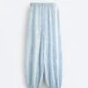 Pantalones bombachos a rayas de mezcla de modal Pantalones bombachos a rayas de mezcla de modal