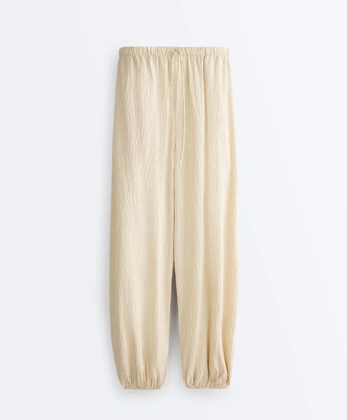 Pantalones bombachos a rayas de mezcla de modal Pantalones bombachos a rayas de mezcla de modal