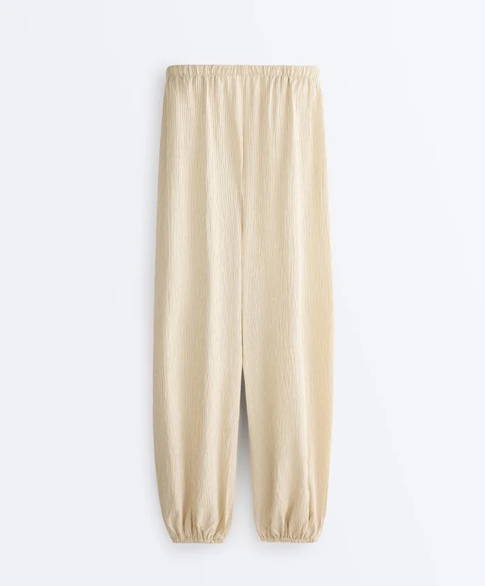 Pantalones bombachos a rayas de mezcla de modal Pantalones bombachos a rayas de mezcla de modal