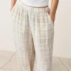 Pantalones bombachos de mezcla de lino y lyocell Pantalones bombachos de mezcla de lino y lyocell
