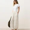 Pantalones bombachos de mezcla de lino y lyocell Pantalones bombachos de mezcla de lino y lyocell