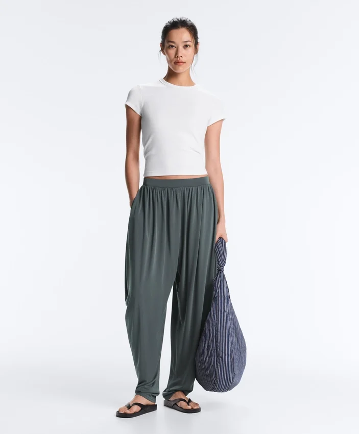 Pantalones bombachos de mezcla de modal Pantalones bombachos de mezcla de modal