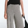 Pantalones bombachos de punto a rayas Pantalones bombachos de punto a rayas