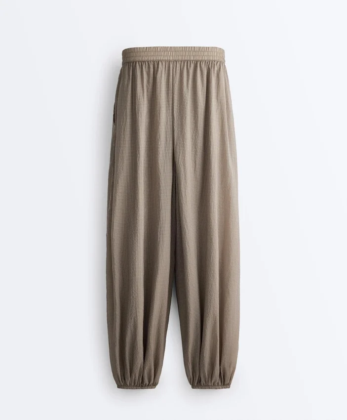 Pantalones bombachos técnicos a cuadros Pantalones bombachos técnicos a cuadros
