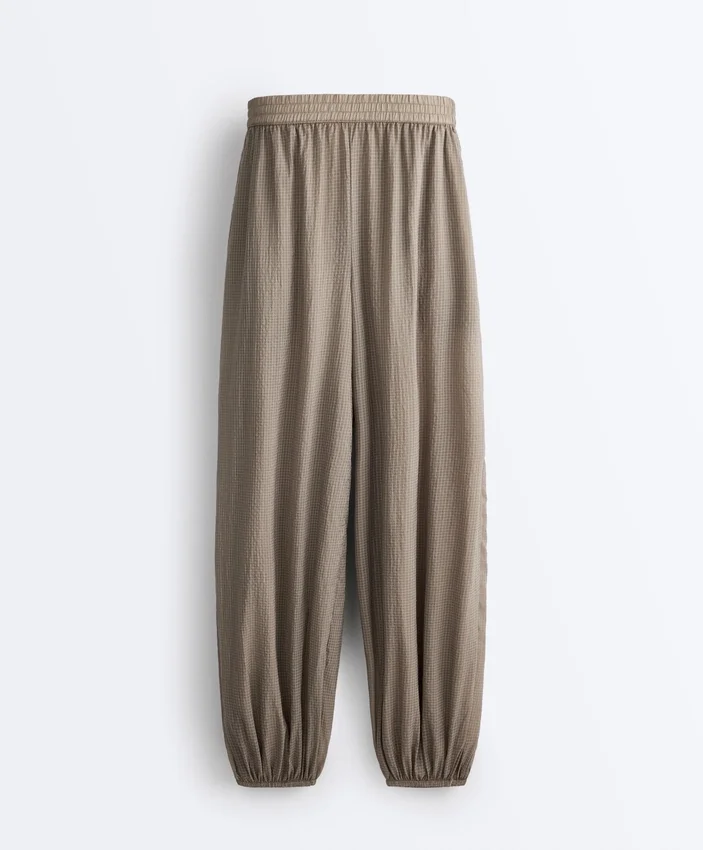 Pantalones bombachos técnicos a cuadros Pantalones bombachos técnicos a cuadros