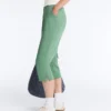 Pantalones capri de piqué con presillas de algodón