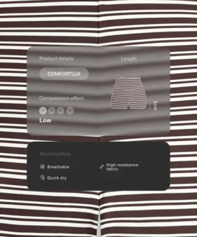 Pantalones cortos a rayas de talle alto Comfortlux de 5 cm