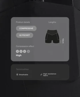Pantalones cortos de 10 cm con cintura alta y bolsillos Compressive