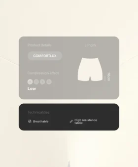 Pantalones cortos de 10 cm de Comfortlux con cintura alta y detalle calado