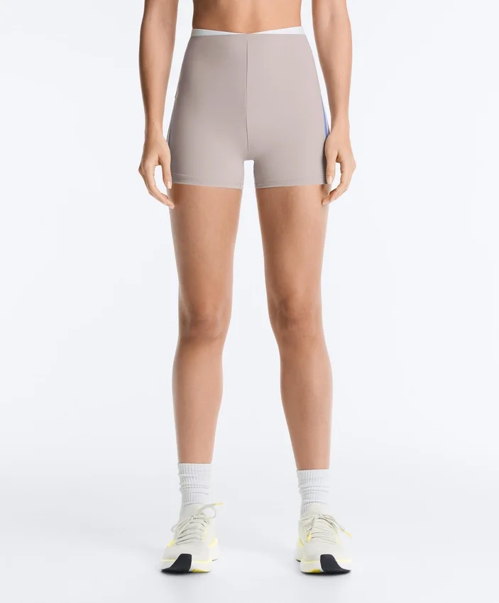 Pantalones cortos de cintura alta Compressive de 10 cm con contraste Pantalones cortos de cintura alta Compressive de 10 cm con contraste