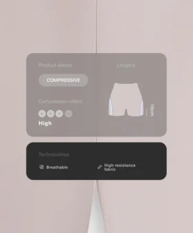 Pantalones cortos de cintura alta Compressive de 10 cm con contraste