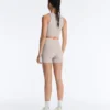 Pantalones cortos de cintura alta Compressive de 10 cm con contraste Pantalones cortos de cintura alta Compressive de 10 cm con contraste