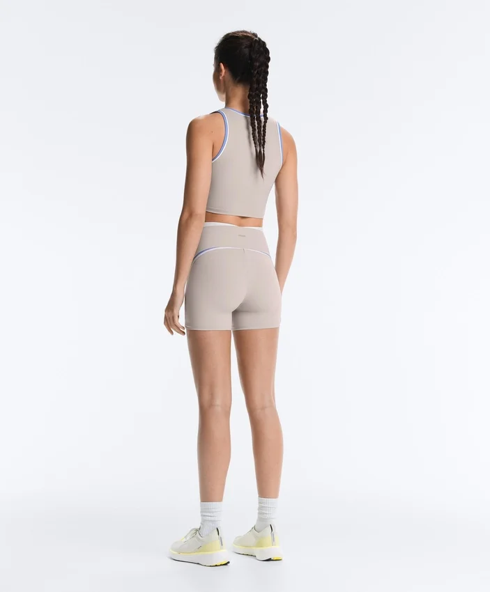 Pantalones cortos de cintura alta Compressive de 10 cm con contraste Pantalones cortos de cintura alta Compressive de 10 cm con contraste