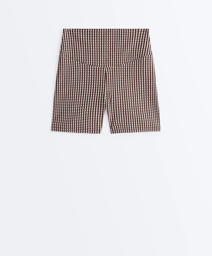 Pantalones cortos de cuadros de 10 cm de Comfortlux con cintura alta Pantalones cortos de cuadros de 10 cm de Comfortlux con cintura alta