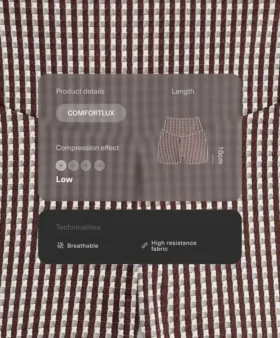 Pantalones cortos de cuadros de 10 cm de Comfortlux con cintura alta