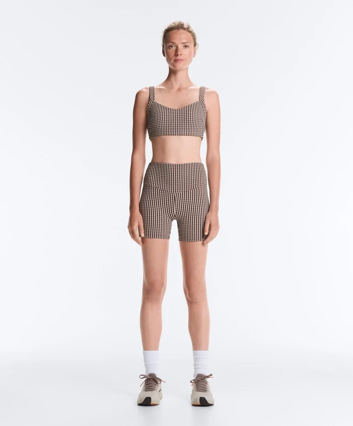 Pantalones cortos de cuadros de 10 cm de Comfortlux con cintura alta Pantalones cortos de cuadros de 10 cm de Comfortlux con cintura alta