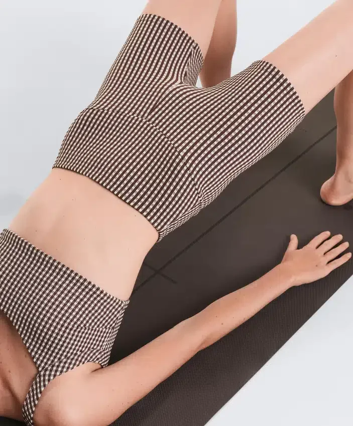 Pantalones cortos de cuadros de 10 cm de Comfortlux con cintura alta Pantalones cortos de cuadros de 10 cm de Comfortlux con cintura alta