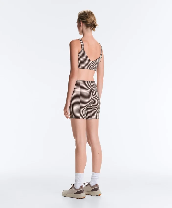 Pantalones cortos de cuadros de 10 cm de Comfortlux con cintura alta Pantalones cortos de cuadros de 10 cm de Comfortlux con cintura alta