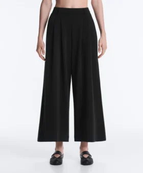 Pantalones cortos de pierna ancha Soft Touch con modal y pliegues