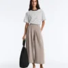 Pantalones cortos de pierna ancha Soft Touch con modal y pliegues Pantalones cortos de pierna ancha Soft Touch con modal y pliegues