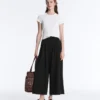 Pantalones cortos de pierna ancha Soft Touch con modal y pliegues Pantalones cortos de pierna ancha Soft Touch con modal y pliegues