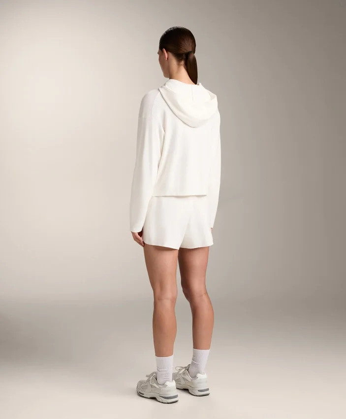 Chaqueta con capucha de punto lavado Chaqueta con capucha de punto lavado