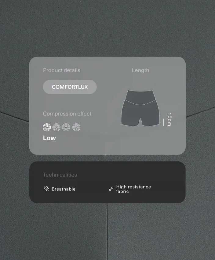 Pantalones cortos de talle alto Comfortlux de 10 cm Pantalones cortos de talle alto Comfortlux de 10 cm