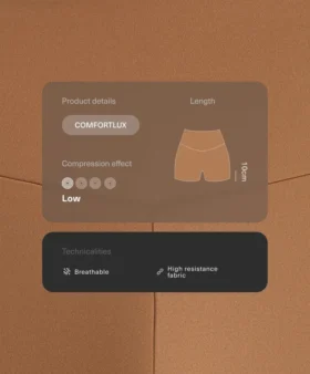 Pantalones cortos de talle alto Comfortlux de 10 cm
