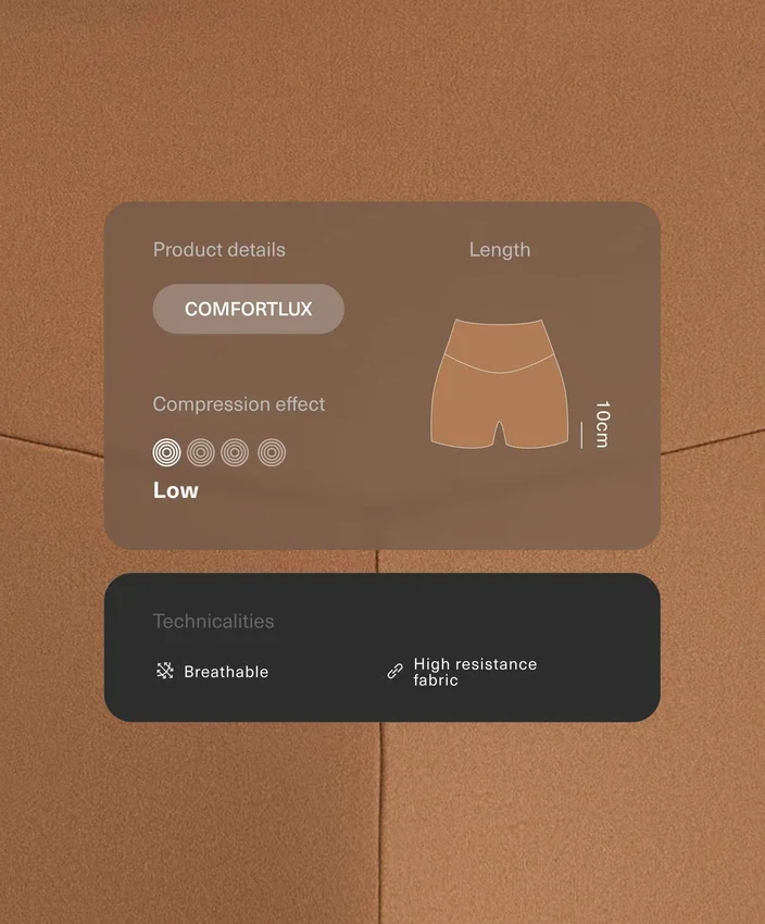 Pantalones cortos de talle alto Comfortlux de 10 cm Pantalones cortos de talle alto Comfortlux de 10 cm