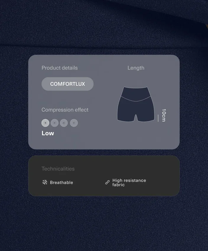Pantalones cortos de talle alto Comfortlux de 10 cm Pantalones cortos de talle alto Comfortlux de 10 cm