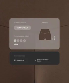 Pantalones cortos de talle alto Comfortlux de 10 cm