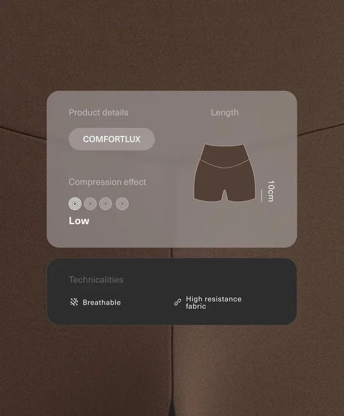 Pantalones cortos de talle alto Comfortlux de 10 cm Pantalones cortos de talle alto Comfortlux de 10 cm