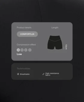 Pantalones cortos de talle alto Comfortlux de 10 cm