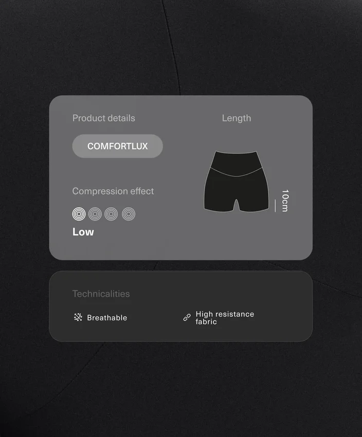 Pantalones cortos de talle alto Comfortlux de 10 cm Pantalones cortos de talle alto Comfortlux de 10 cm