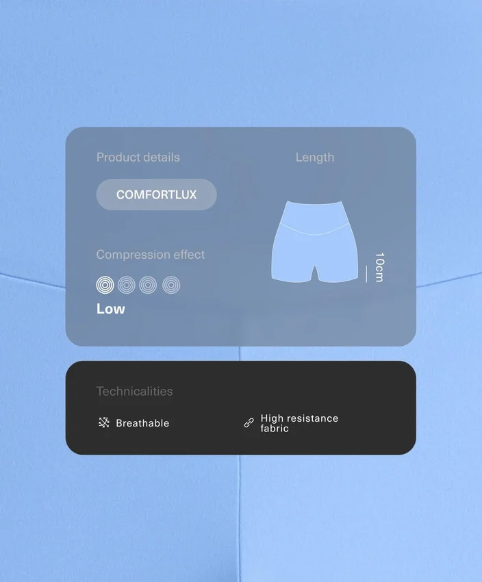 Pantalones cortos de talle alto Comfortlux de 10 cm Pantalones cortos de talle alto Comfortlux de 10 cm