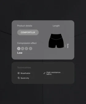 Pantalones cortos de talle alto de 5 cm de Comfortlux