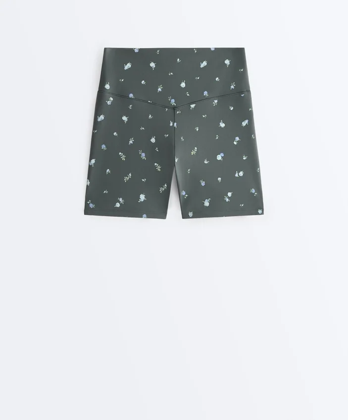 Pantalones cortos de talle alto Evermove de 10 cm con estampado floral Pantalones cortos de talle alto Evermove de 10 cm con estampado floral