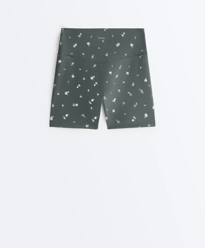 Pantalones cortos de talle alto Evermove de 10 cm con estampado floral Pantalones cortos de talle alto Evermove de 10 cm con estampado floral