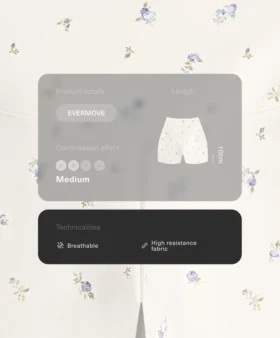 Pantalones cortos de talle alto Evermove de 10 cm con estampado floral