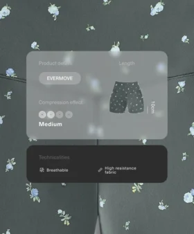 Pantalones cortos de talle alto Evermove de 10 cm con estampado floral