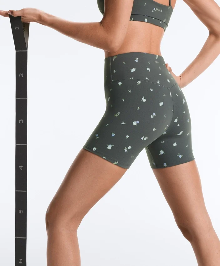 Pantalones cortos de talle alto Evermove de 10 cm con estampado floral Pantalones cortos de talle alto Evermove de 10 cm con estampado floral